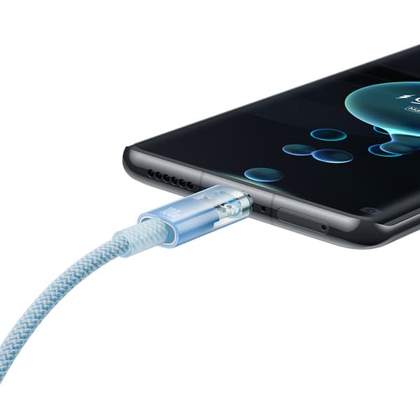 Explorer-kabel med temperatursensor USB-C 100W 1m - Blå