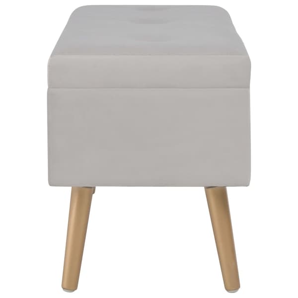 vidaXL Säilytyspenkki 80 cm harmaa sametti