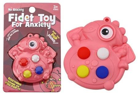 Pop It Dinosaur stressinvaimennustyyny, pinkki