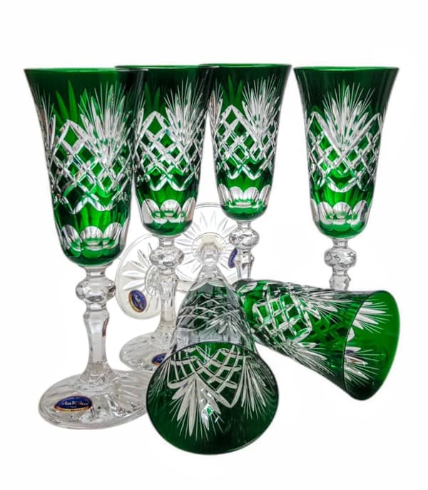 Smaragdkristall Champagneglas 150ml Ananas