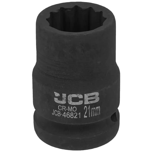 JCB Slagtopnøgle 3/4" 21 mm 12-kant Cr-Mo topnøgle