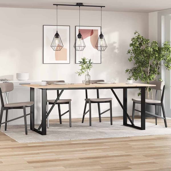 vidaXL Bordsskivor, 4 st, 100x50x1,7 cm, Rektangulära, Furu