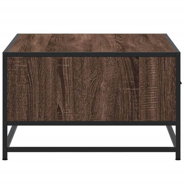 vidaXL sofabord brunt egetræ 90x57x35 cm træbaseret materiale
