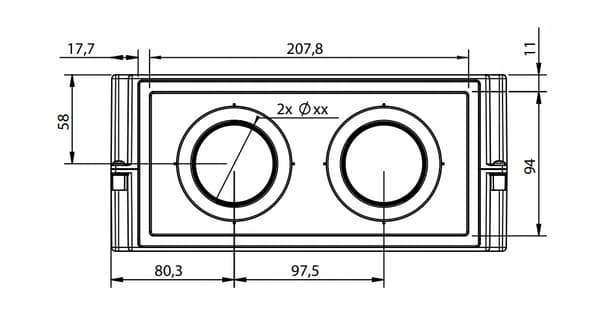 Varmvattenberedarrör FI 60 24V 4,3 kW