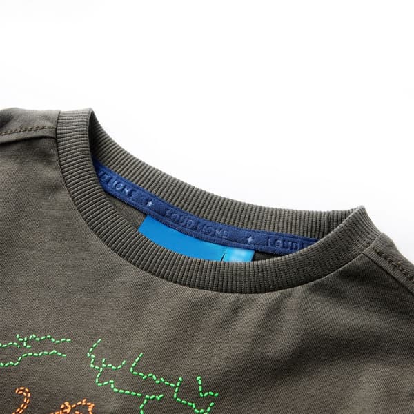 Barn långärmad t-shirt, khaki, 92