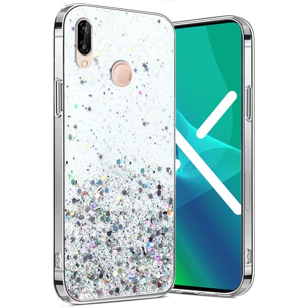 Huawei P20 Lite cover, glitrende, gennemsigtig