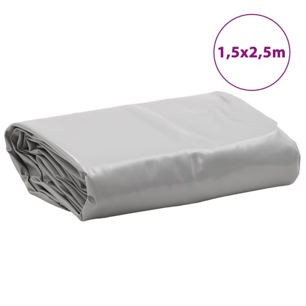 vidaXL Pressu, harmaa, 1,5x2,5 m, 600 g/m²