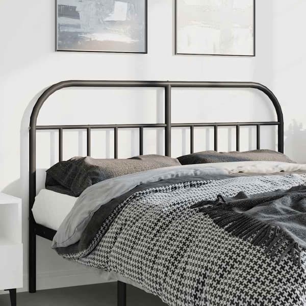 vidaXL metalsengegavl sort 135 cm