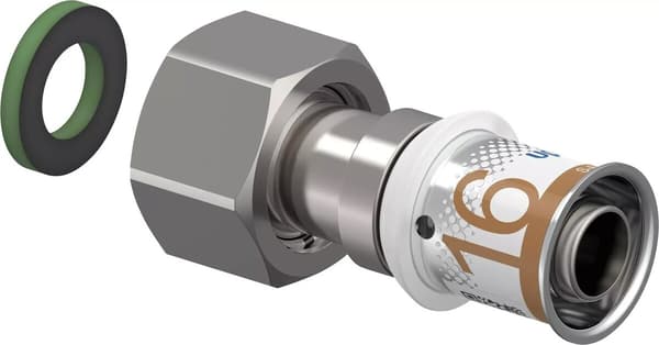 Uponor S-Press Plus 16-G1/2"SN rörlig mutterkoppling