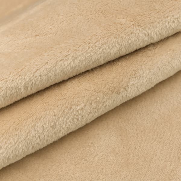 Lätt kamelfärgad Minky-fleece
