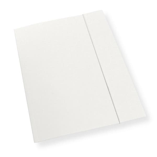 A4-mapp med resårband, vit, 300 gsm (10 st)