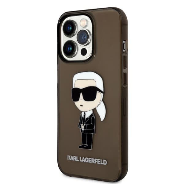 Karl Lagerfeld Ikonik Karl Lagerfeld-etui til iPhone 14 Pro, sort