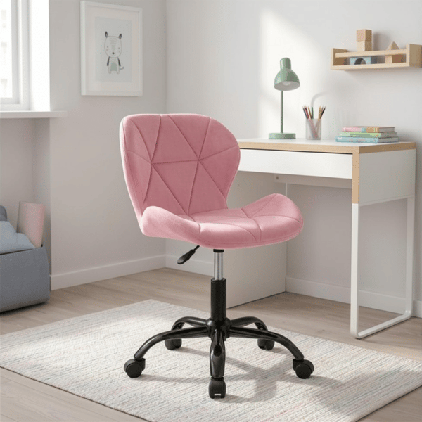 Luca kontorstol pink sorte ben
