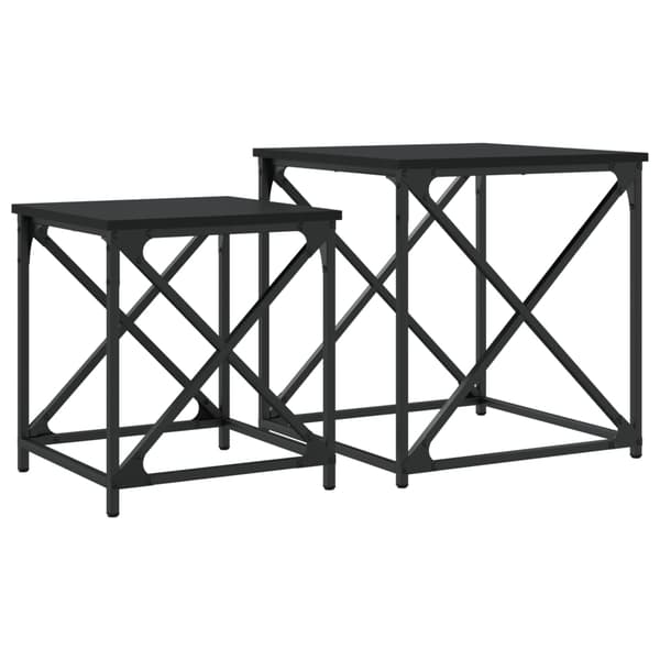 vidaXL Soffbord, 2-delade, svarta