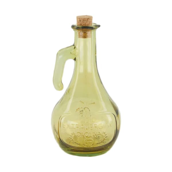 Glasflaske af olivenolie med korkprop 20 cm