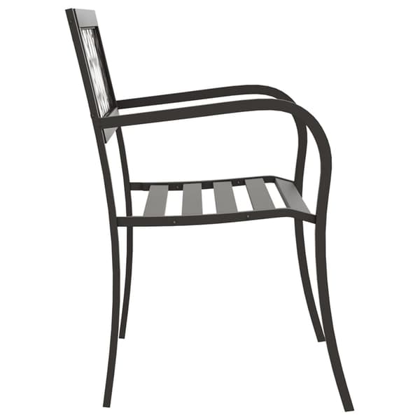 vidaXL havebænk 125 cm stål sort