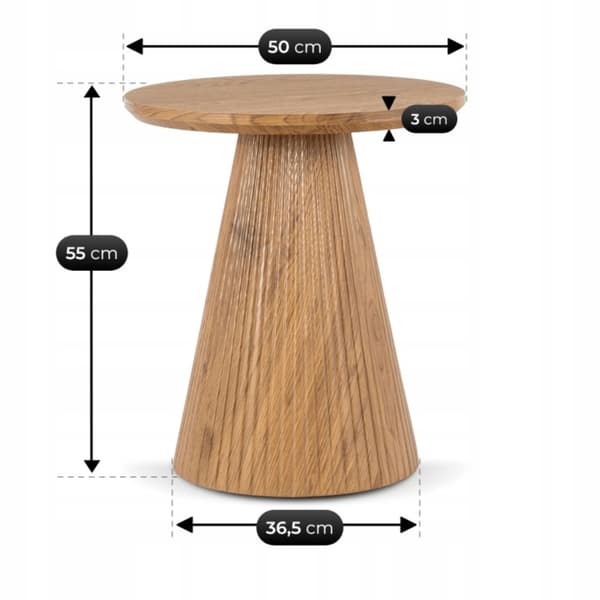 RANT-sohvapöytä 50 cm moderni tammi