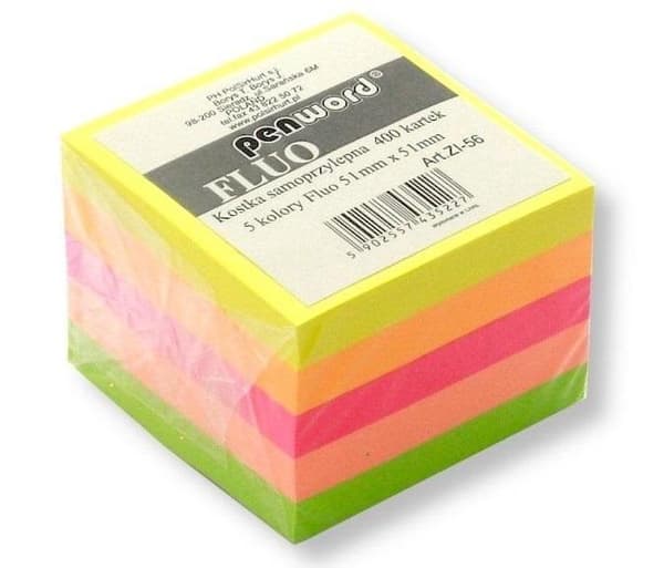 Itseliimautuva fluo-kuutio 5x5cm
