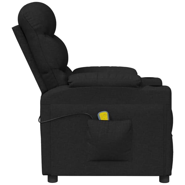 vidaXL massagestol, sort, stofbetræk