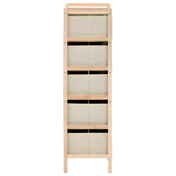 vidaXL Hylly 5 kangaskorilla setripuu beige