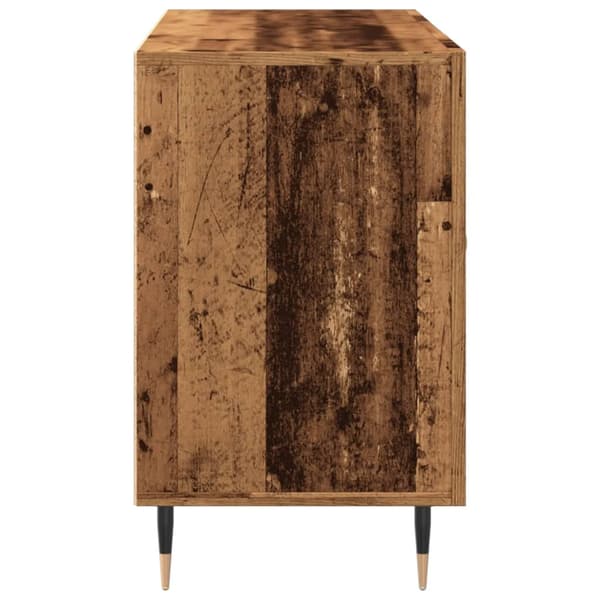 vidaXL kommode, antik træ, 100x36x60 cm, træbaseret materiale