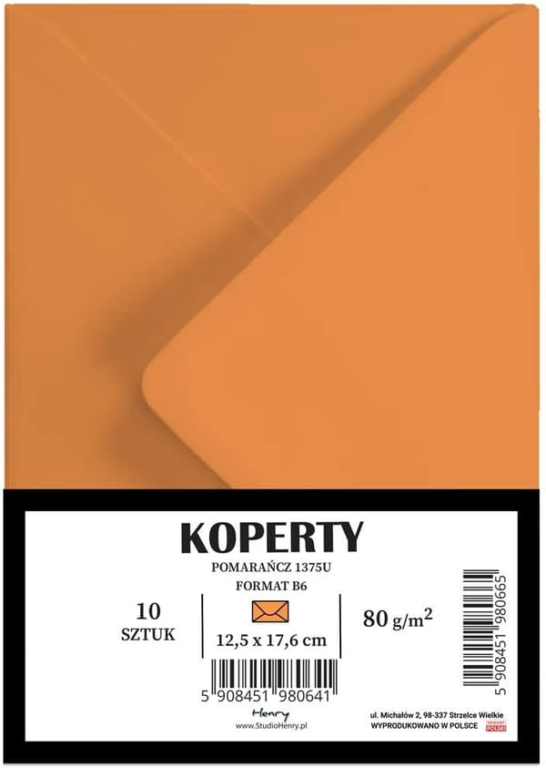 B6 orange kuverter 10 stk.