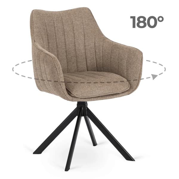 Klädd snurrstol för vardagsrum MUMBAI beige modern