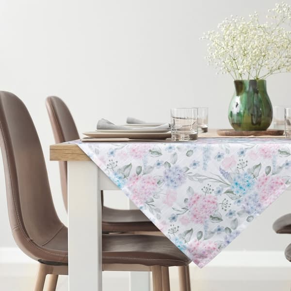 Bordsduk blommor SUMMER8 rosa 90x90