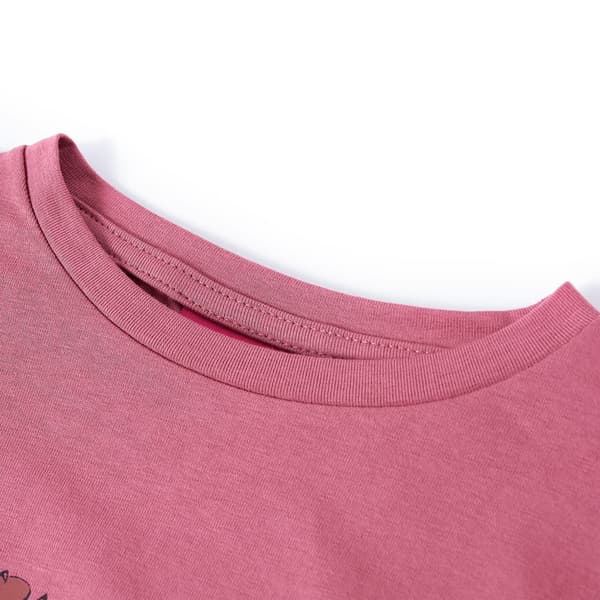 Børne langærmet T-shirt, hindbær, 104