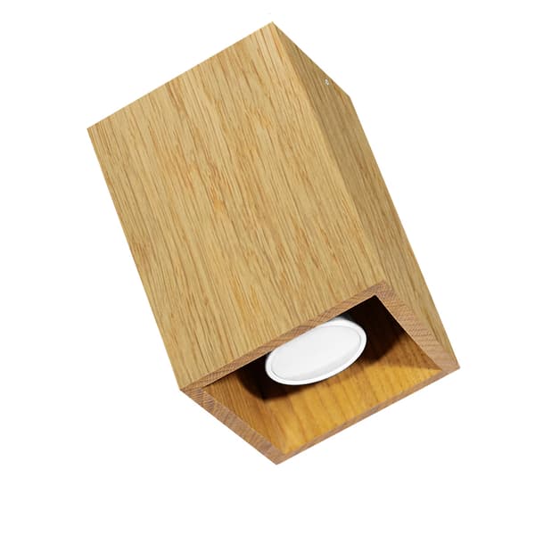 Loftlampe i egetræ 10x15 cm lodret