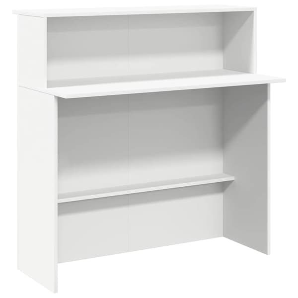 vidaXL receptionsdisk hvid 100x50x103,5 cm limet træ