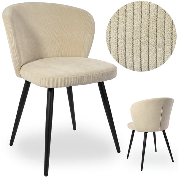 KROSBY Fløjlsbøjle Beige Stol