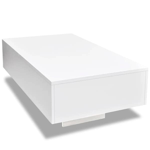vidaXL Vardagsrumsbord, Vitt, Högglans
