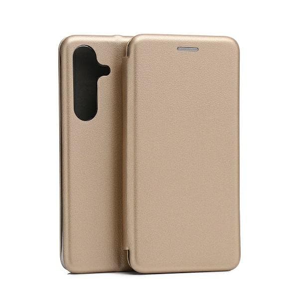 Beline Book Magnetisk Etui til Galaxy S24 Guld