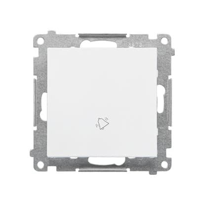 Ringknapp (modul) 10 AX, 250 V~, snabbkopplingar: Mattvit, SIMON55