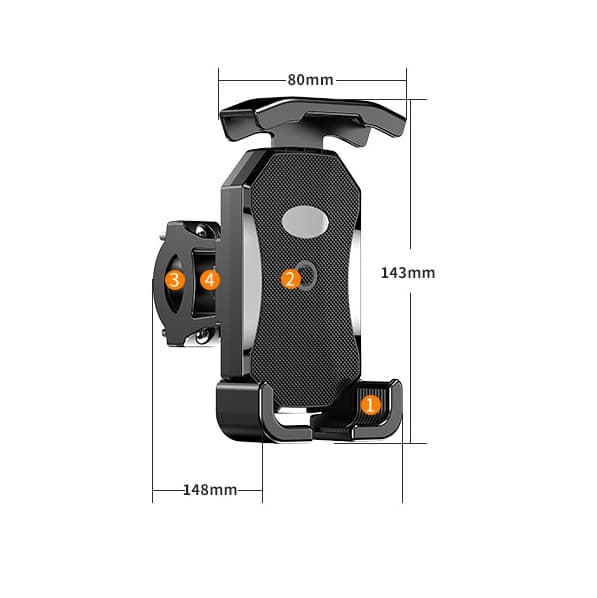 Hållare för cykeltelefon