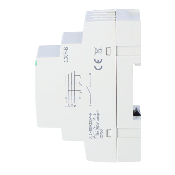 Fasefølge- og fasetabssensor CKF-B kontakter: 1NO, I=10A, 2 moduler