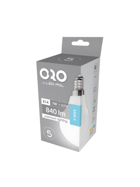 ORO-PREMIUM-E14-G45-7W-XP-CW LED-lamppu, 6500K