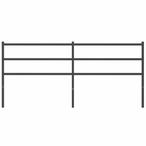 vidaXL metalsengegavl, sort, 193 cm