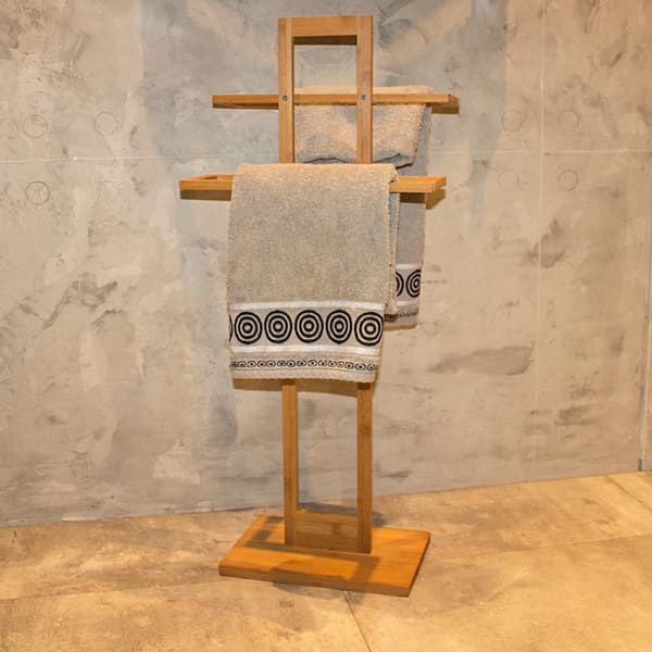 Håndklædestativ i bambus, 85 cm