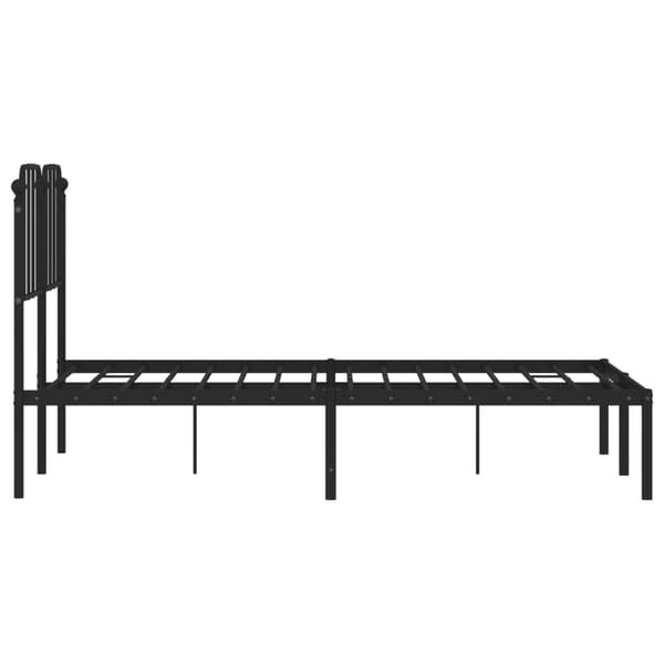 vidaXL metalsengestel med hovedgærde sort 120x200 cm