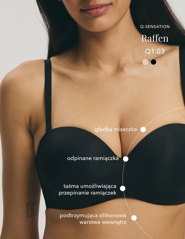 Q1.03 RAFFEN Esotiq push-up balconette bh | sort 65E