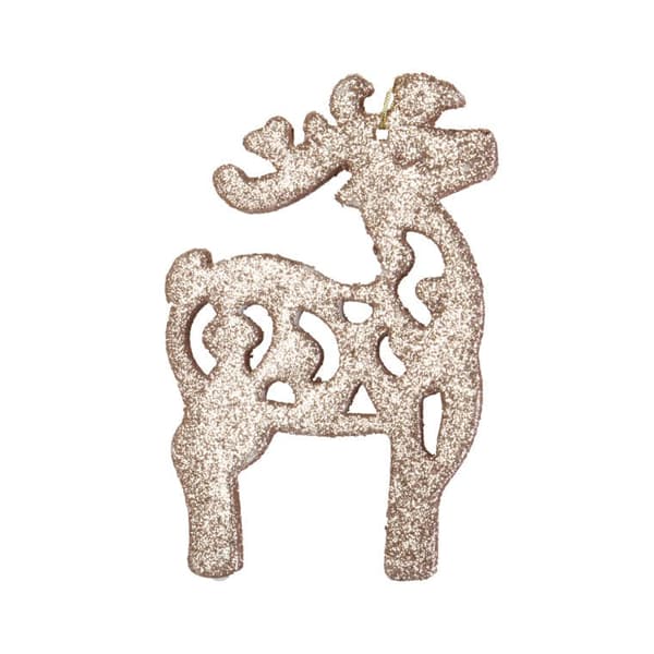 Sæt med 3 guldglitter renhænger, 12 cm
