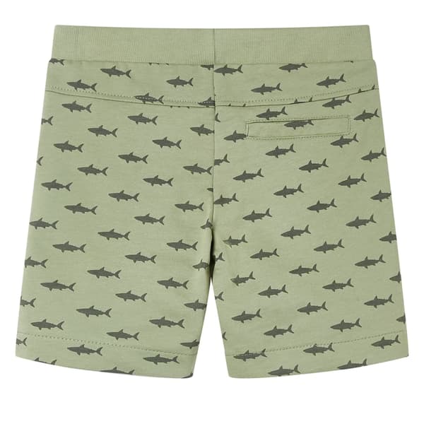 Børneshorts med snøre, lys khaki, 128