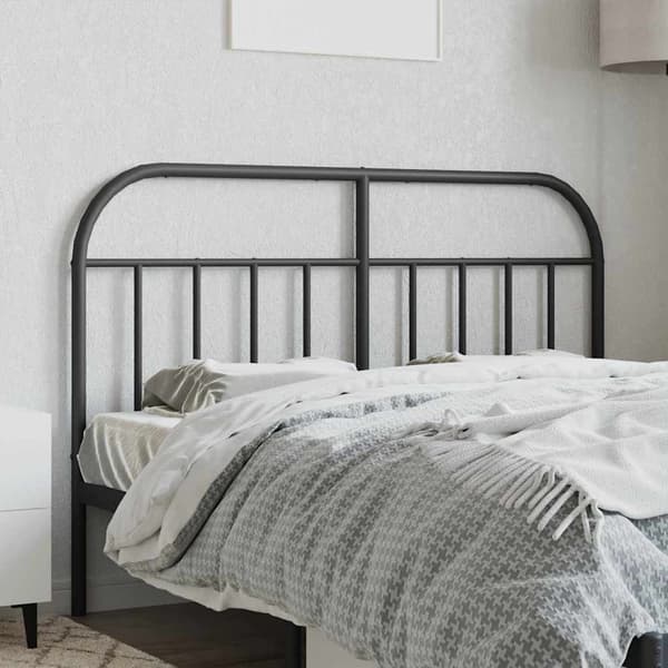 vidaXL metalsengegavl sort 140 cm