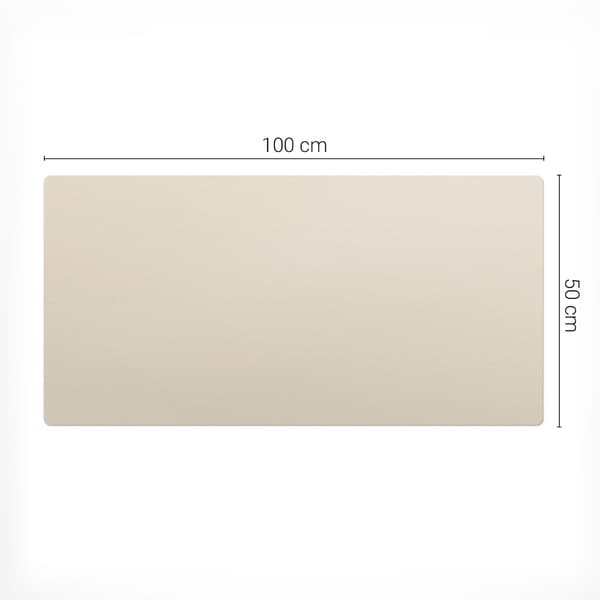 Antiglid skrivebordsmåtte med tryk, beige, 100x50 cm
