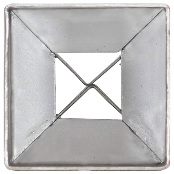 vidaXL Markpinnar 2 st silver 7x7x75 cm galvaniserat stål