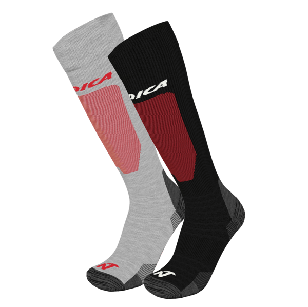 Nordica Uni 2.0 Harmaa/Punainen + Musta/Punainen 42-44