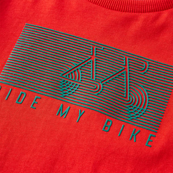 Barn långärmad T-shirt, röd, 104