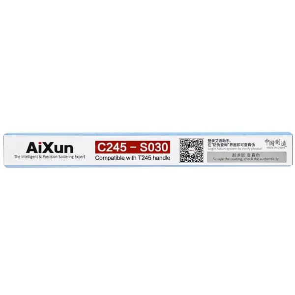 Aixun C245-S030 præcisionsloddespids, buet, S-type, 0,3 mm